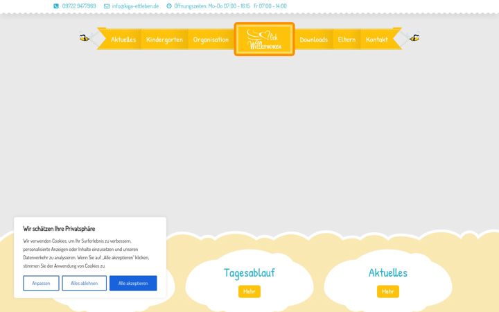 Screenshot of kiga-ettleben.de