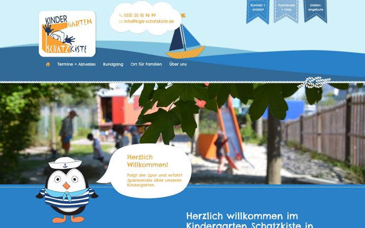 Screenshot of kiga-schatzkiste.de