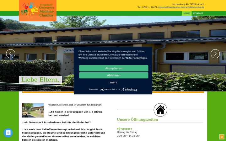 Screenshot of kigamatthiasclaudius-loe.de