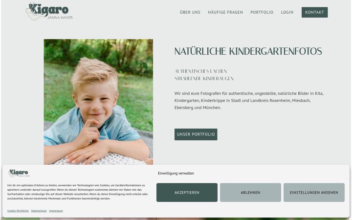 Screenshot of kigaro-kitafotos.de