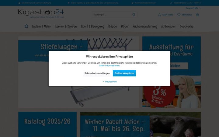 Screenshot of kigashop24.de