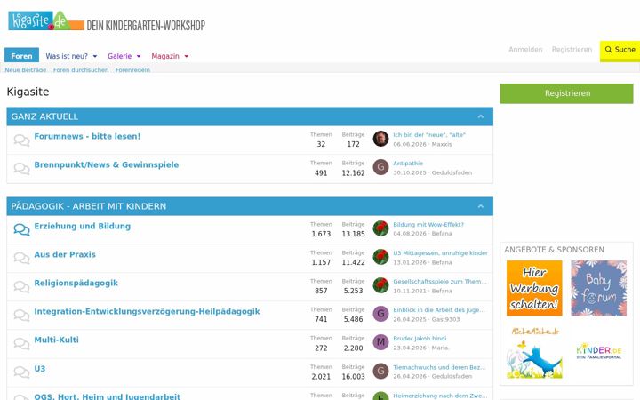 Screenshot of kigasite.de