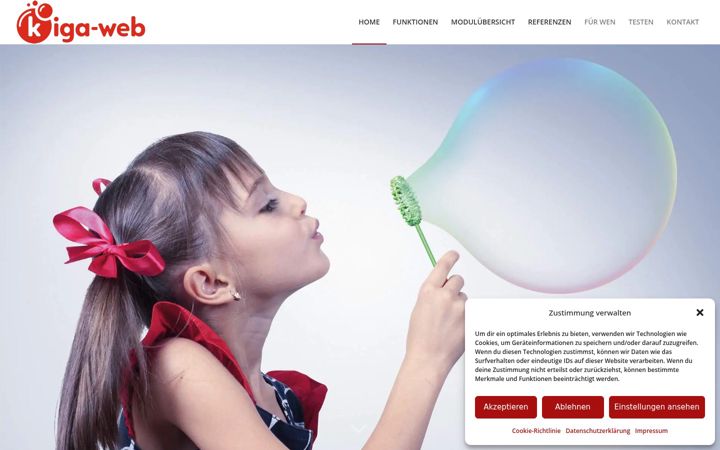 Screenshot of kigaweb.at