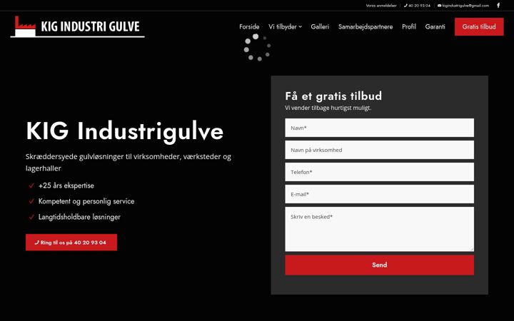 Snimka zaslona za kigindustrigulve.dk