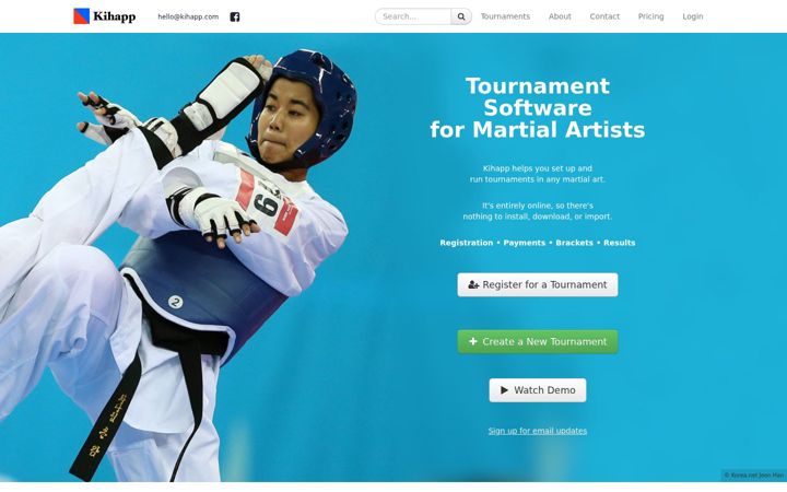 Screenshot of kihapp.com