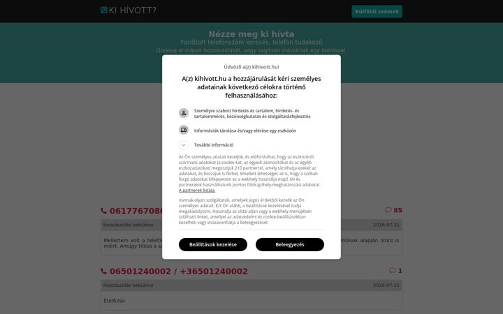 Skærmbillede af kihivott.hu