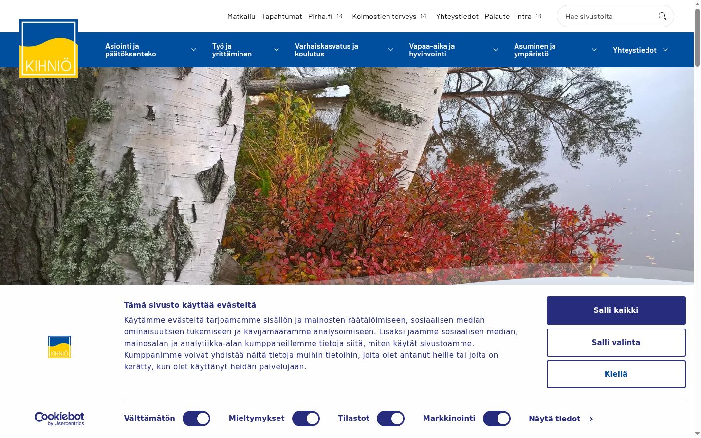 Screenshot of the consent banner shown before any interaction