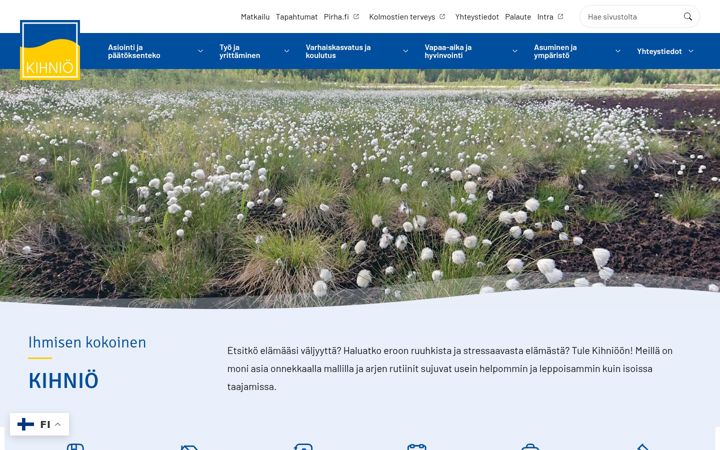 Screenshot of kihnio.fi