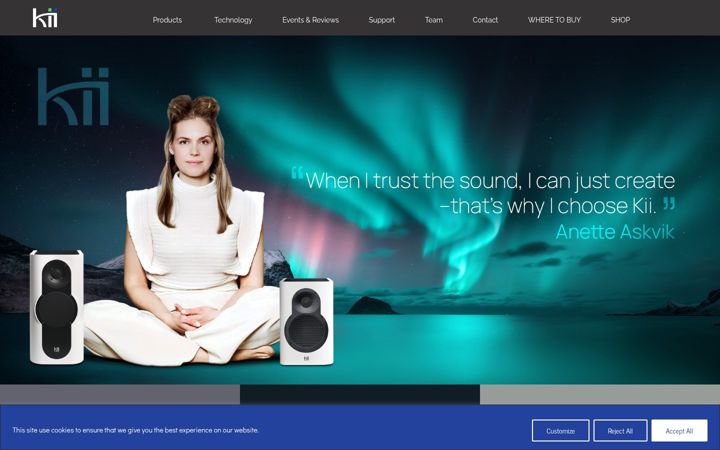 Screenshot of kiiaudio.com