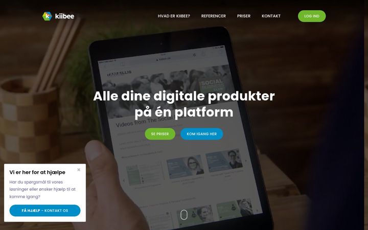 Screenshot of kiibee.dk