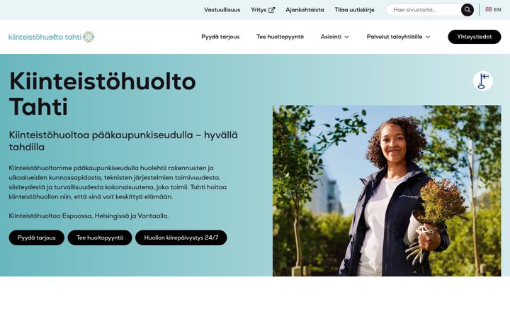 Zrzut ekranu kiinteistohuoltotahti.fi