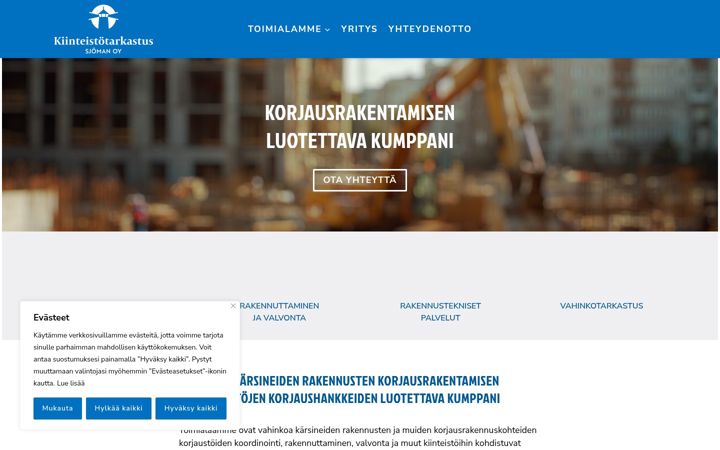 Screenshot of kiinteistotarkastus.fi