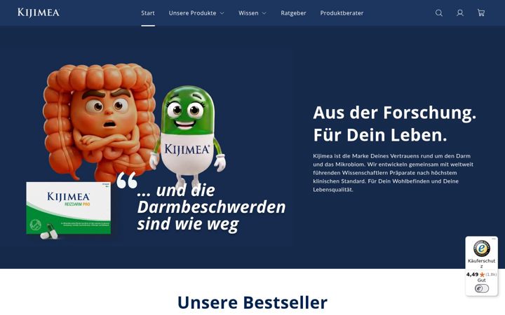 Screenshot of kijimea.de