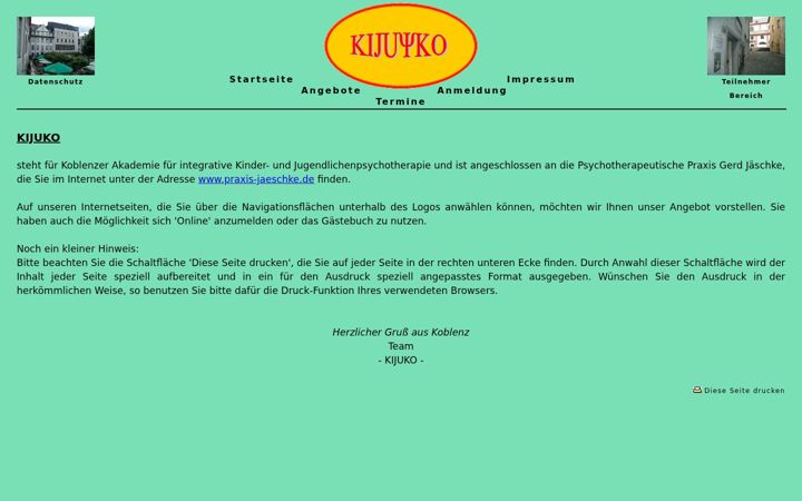 Screenshot of kijuko.de