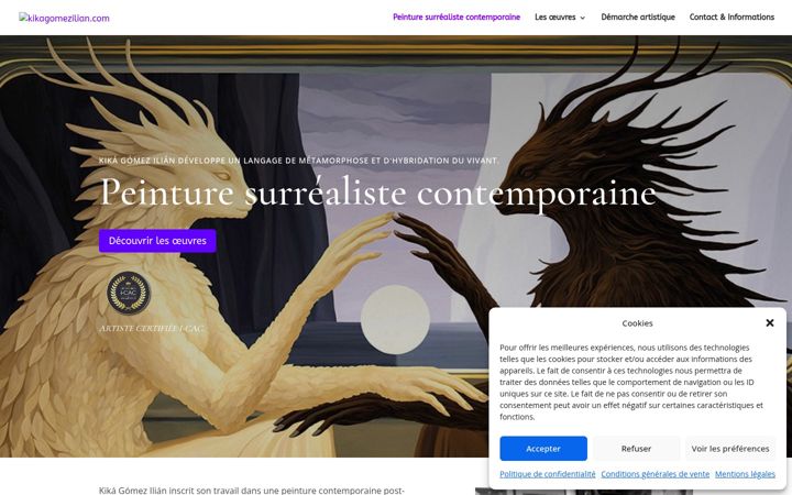 Screenshot of kikagomezilian.com