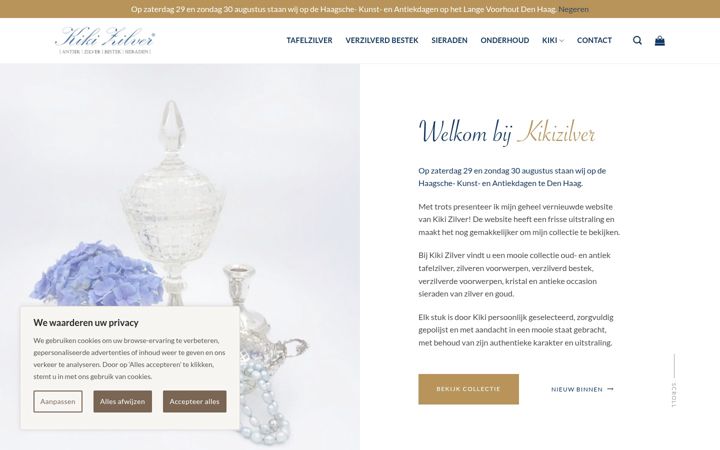 Screenshot of kikizilver.nl