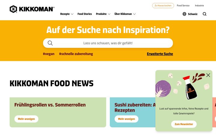 Screenshot of kikkoman.ch