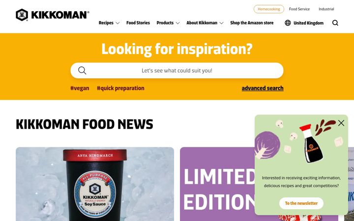 Screenshot of kikkoman.co.uk