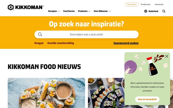 Screenshot of kikkoman.nl