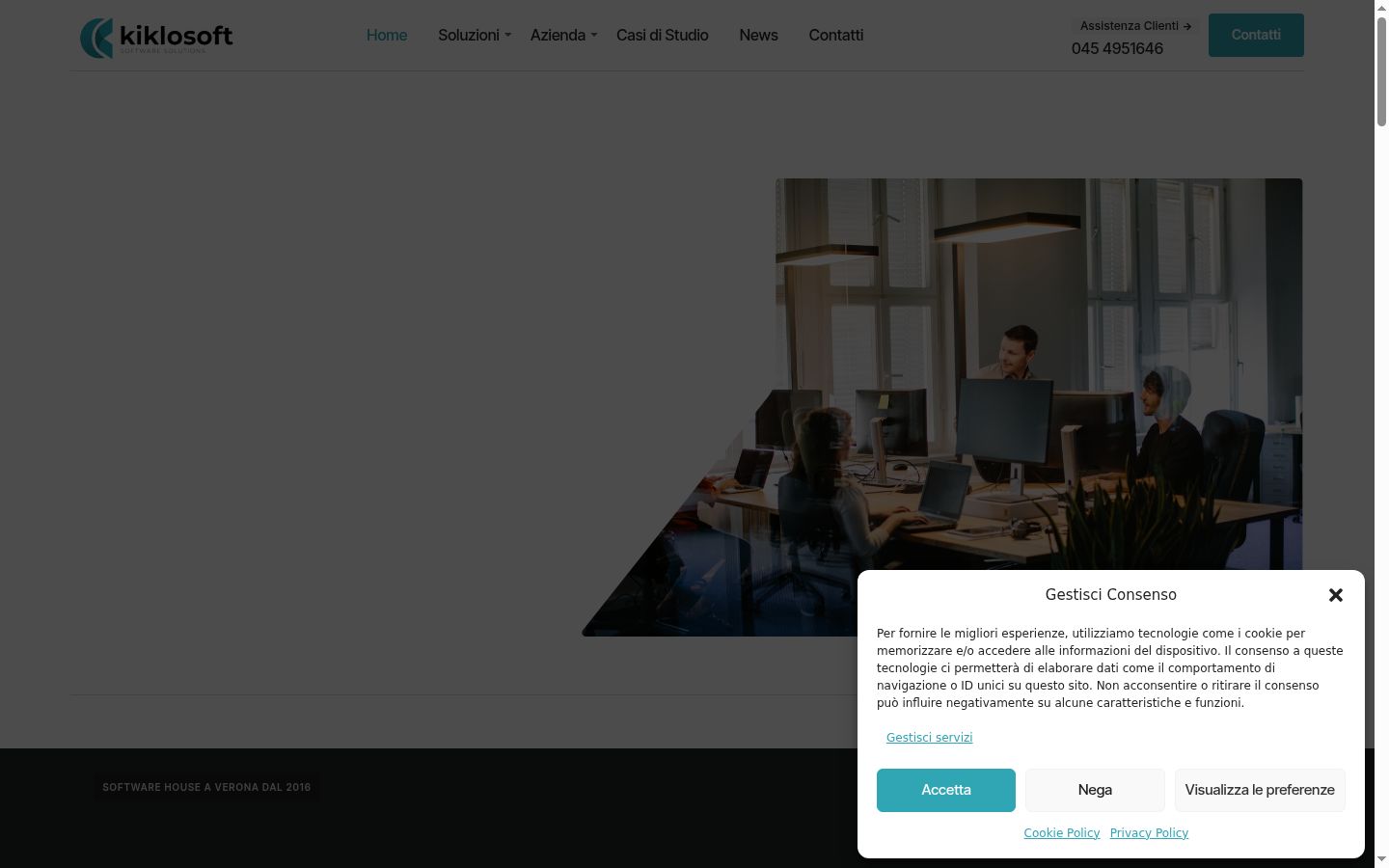 Capture d'écran de la bannière de consentement affichée avant toute interaction