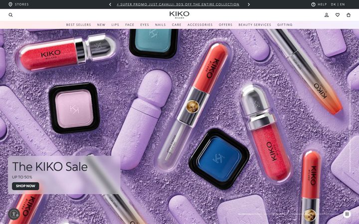 Screenshot von kikocosmetics.com