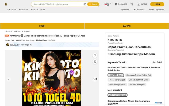 Screenshot of kikototo.us.com