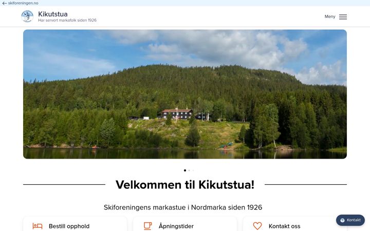 Screenshot of kikutstua.no