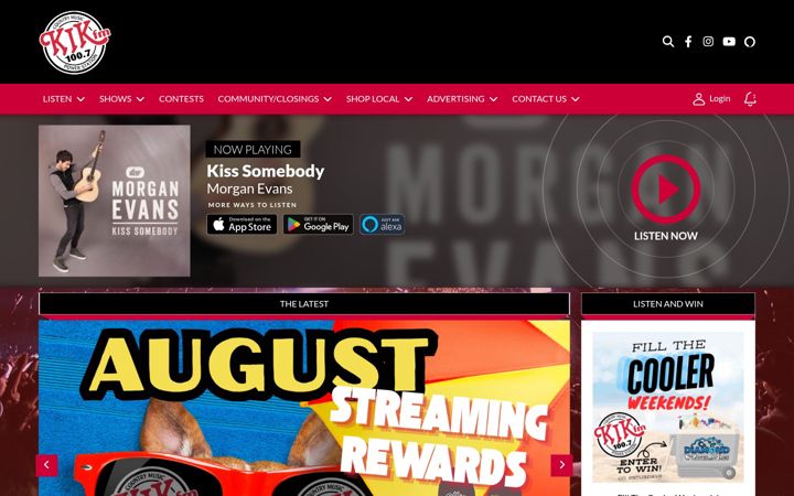 Screenshot of kikvradio.com