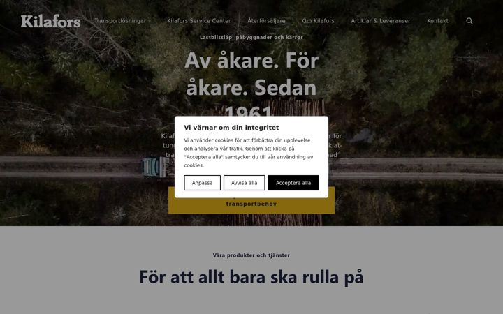 Screenshot of kilafors.se