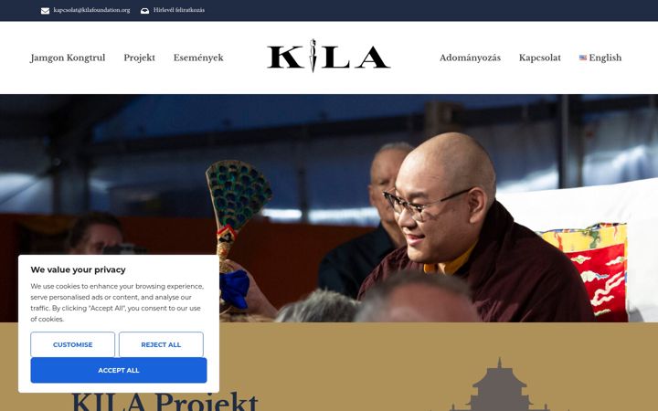 Screenshot of kilafoundation.org