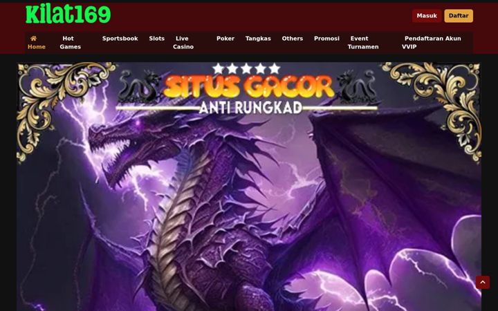 Screenshot of kilat169.com