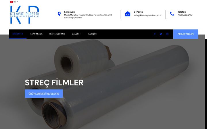 Screenshot of kilavuzplastik.com.tr