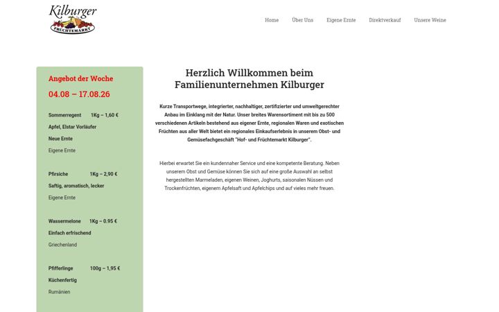 Screenshot of kilburger-fruechtemarkt.de