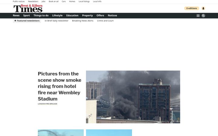Screenshot of kilburntimes.co.uk