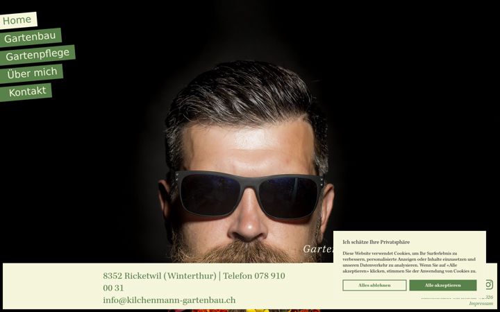 Screenshot of kilchenmann-gartenbau.ch