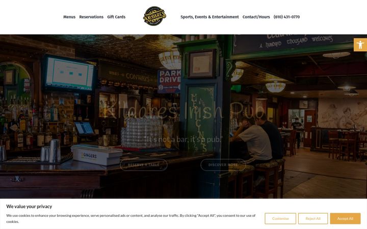 Screenshot of kildarespubwc.com