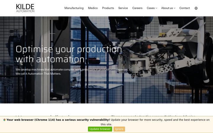 Capture d'écran de kildeautomation.com