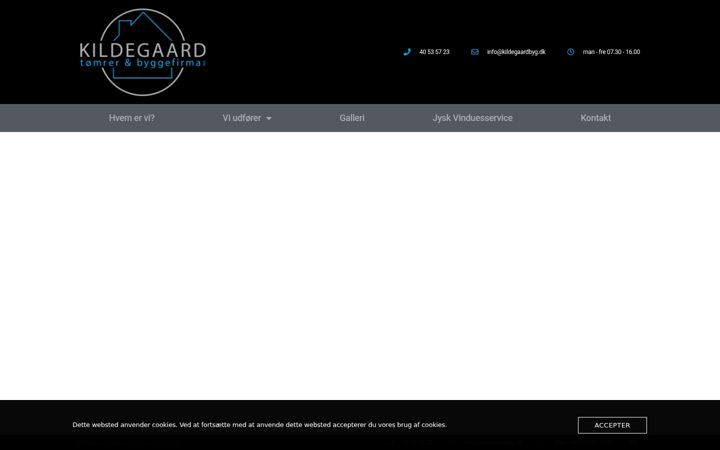 Screenshot of kildegaardbyg.dk