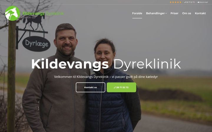 Screenshot of kildevangsdyreklinik.dk