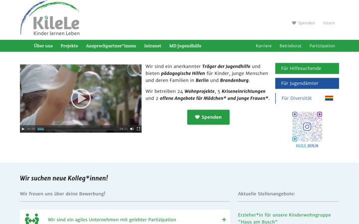 Screenshot of kilele-berlin.de