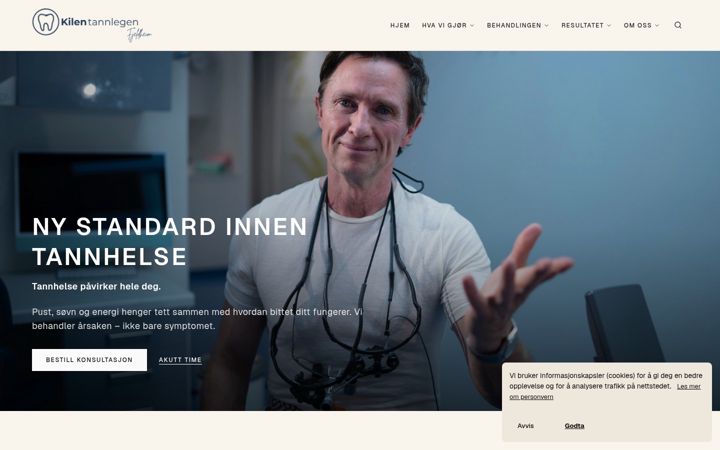 Screenshot of kilentannlegen.no