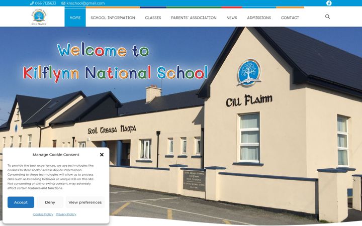 Screenshot of kilflynnschool.com