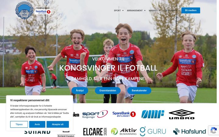 Screenshot of kilfotball.no