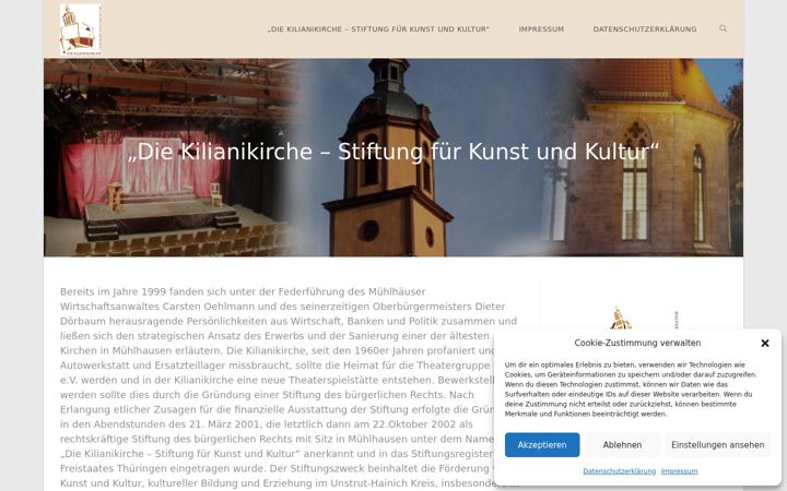 Screenshot of kilianistiftung.de