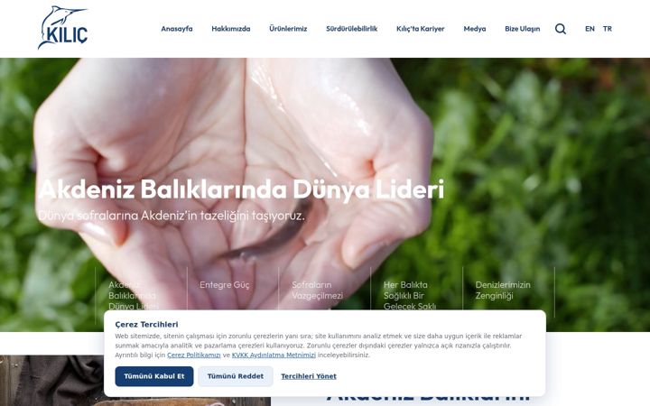 Screenshot of kilicdeniz.com.tr