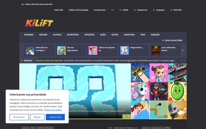 Screenshot of kilift.com