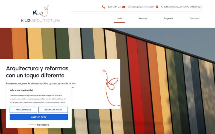 Screenshot of kiligarquitectura.com