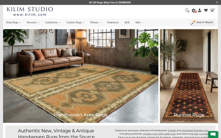 Screenshot of kilim.com