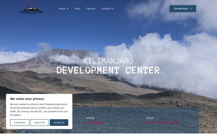Screenshot of kilimanjarodevelopmentcenter.org