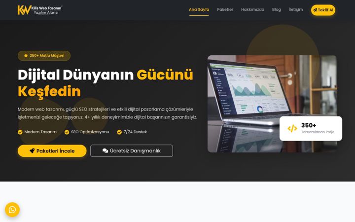 Screenshot of kiliswebtasarim.com